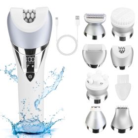 7 In 1 Electric Razor for Women Lady Hair Removal Epilators for Leg Face Arm Bikini Armpit Public Hairs IPX6 Wet and Dry Use Cordless Rechargeable Who