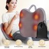 Shiatsu Back And Waist Massager With Heat Cordless Rechargeable Kneading Lower Back Massage Pillow Portable Lumbar Massager For Home Car Office