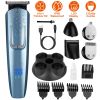 5-In-1 Men’s Beard Trimmer Cordless Hair Clipper Electric Waterproof Shaver Grooming Kit w/ LED Display for Nose Ear Facial Hair