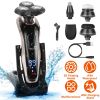 5 In 1 Electric Razor Shaver Rechargeable Cordless Head Beard Trimmer Shaver Kit IPX6 Waterproof Dry Wet Grooming Kit