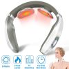 Electric Neck Massage Intelligent Rechargeable Pulse Therapy Neck Massager w/ 6 Modes 3 Heating Modes 15 Intensity For Office Home Travel