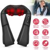 Electric Neck And Back Massager with Infrared Light Heating 3 Intensity Levels Deep Kneading 3D Shiatsu Massage Pillow For Back Arms Thighs Pain Relie