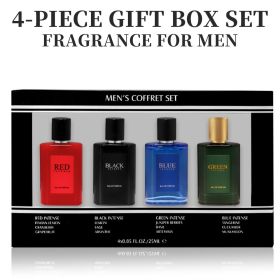 4-Piece Set, Men's Eau De Toilette Spray Gift Box, Long Lasting Fragrance, 4 Different Flavor, 0.85fl.oz/bottle, Valentine's Day And Other Festiv