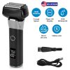 Electric Foil Face Shaver 5-Blade Electric Razor for Men Wet & Dry Jawline Beard Trimmer Precision Sideburn Shavers IPX6 Waterproof with LED Display C