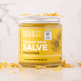 Touchy Skin Salve, Eczema Cream Ointment (size: Jar 4oz)