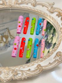 2026 Gothic Charm Finely Crafted Wearable Nails - Valentine's Day Long Square Press-on Fake Nail Set. Handmade Fake Nail Plates (size: M)
