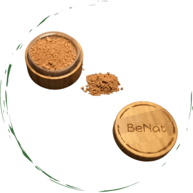 BeNat All-Natural Bronzer Loose Powder - Eco-Friendly Reusable Bamboo Case Vegan Face Makeup for a Healthy Sun-Kissed Glow (OPTIONS: Reusable bamboo case -0.42 oz)
