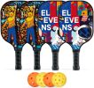Glass Fiber Pickleball Composite Multi-Color Outdoor Ball Game Sets 2 New